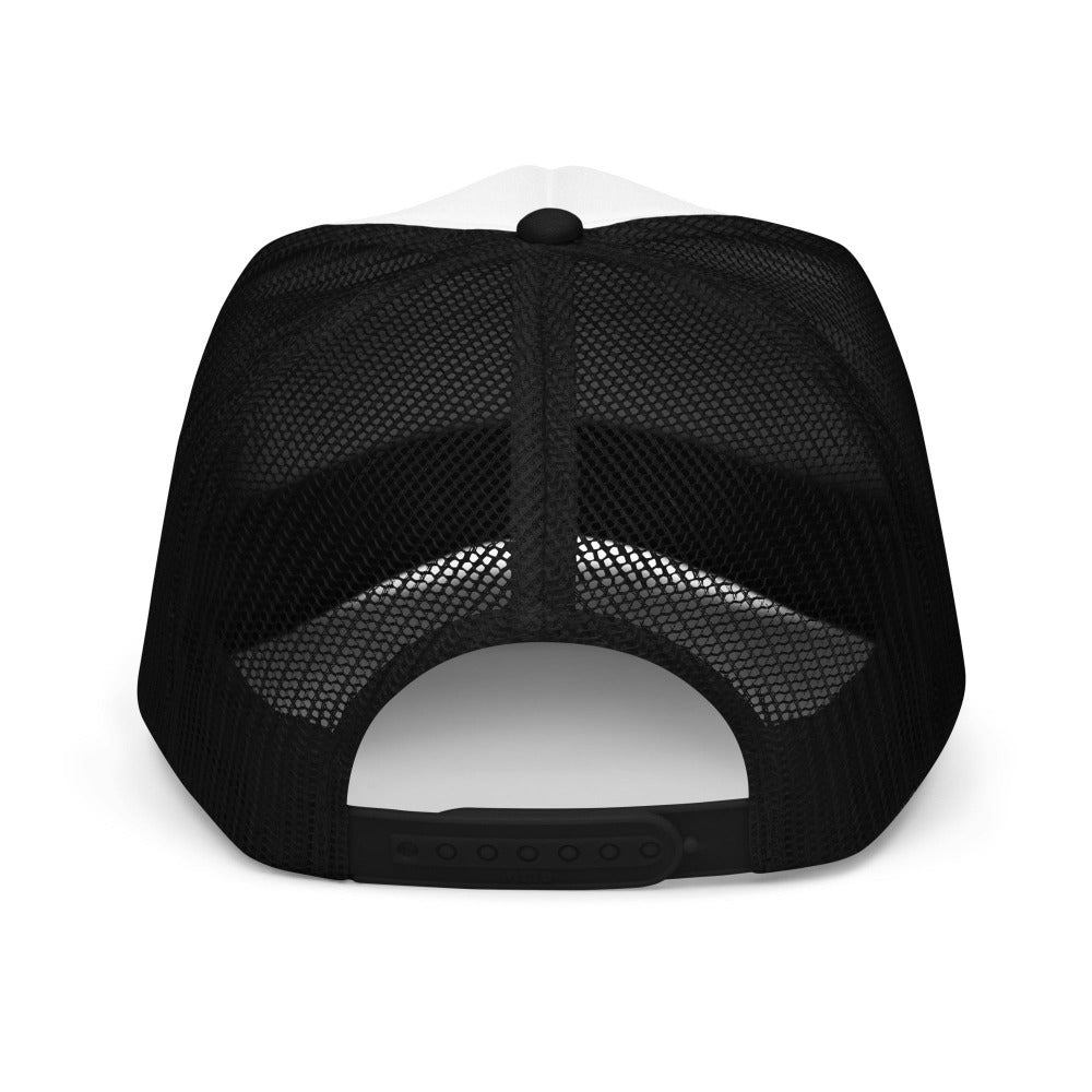 Leo Vibes Foam Trucker Hat - Black/White/Black Color - https://ascensionemporium.net